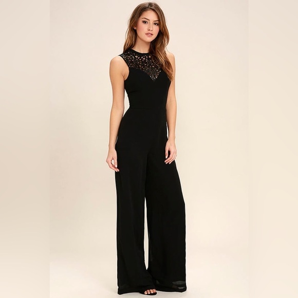 NWT. Lulus Small I Turn To You Black Sequin Jumpsuit. - Picture 2 of 16